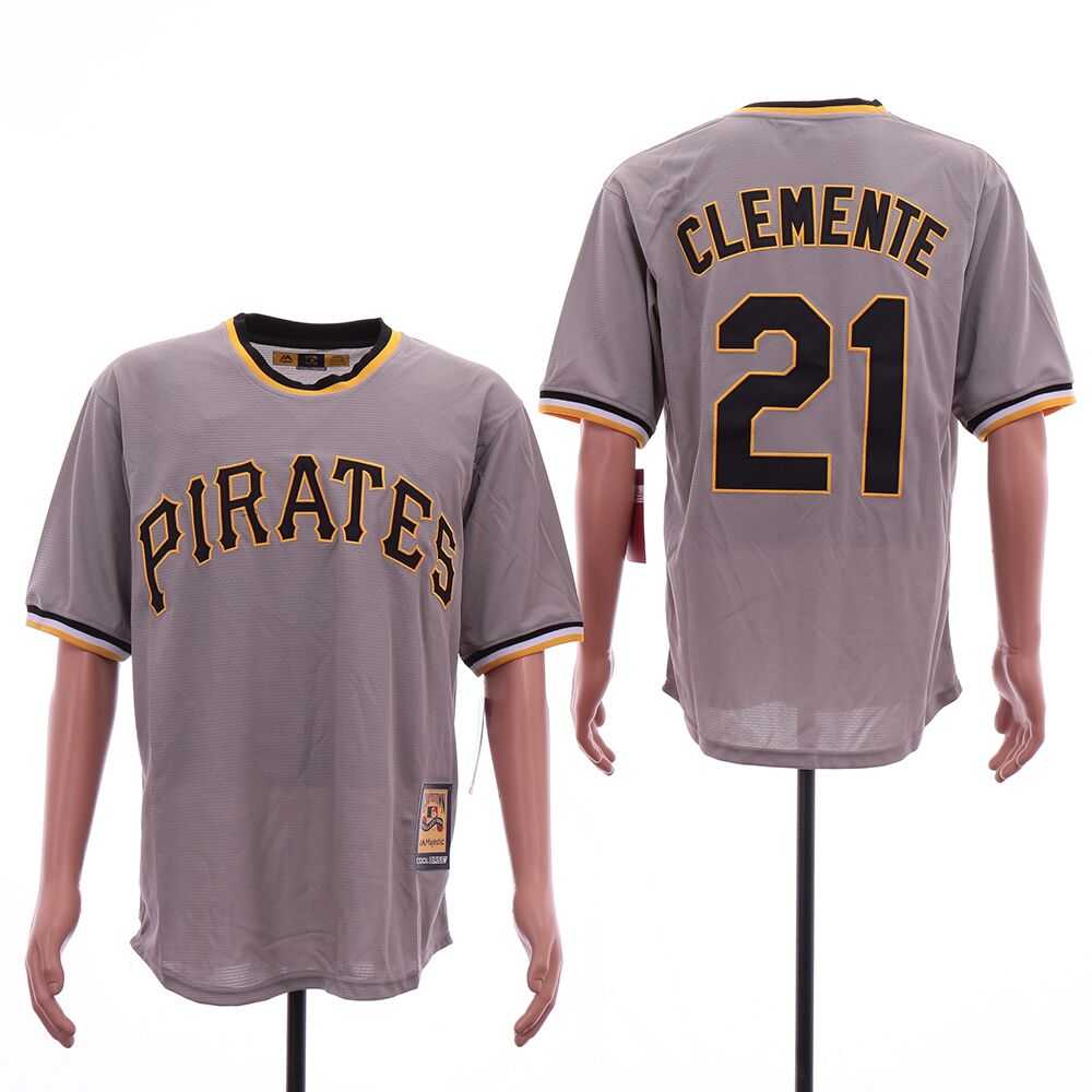 Pirates 21 Roberto Clemente Gray Cooperstown Collection Jersey Sguo,We sell and wholesale Pirates 21 Roberto Clemente Gray Cooperstown Collection Jersey Sguo on line form chian!